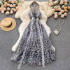 Elegant Patchwork Lace Embroidered Dress
