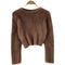 Fairy Loose-fitting Soft Brown Sweater