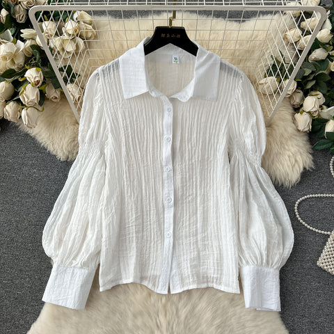 Strappy Denim Dress&White Shirt 2Pcs