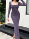 Lace Trim Patchwork Slim-fit Dress