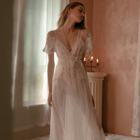 Fairy Embroidery Dress&Lounge Robe