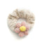 Tweed Flower Plush Hair Ring