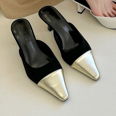 Pointed-toe Fine High-heeled Slipped Shoes