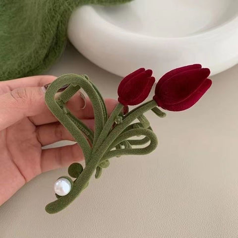 Niche Simulated Tulip Hair Clip