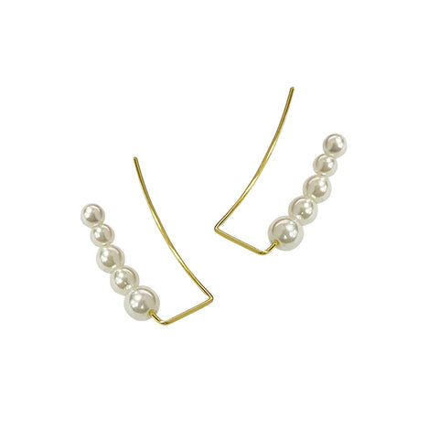 U-shape Pearl Beaded Earrings