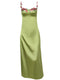 Premium Floral Neckline Satin Slip Dress