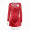 Embroidery Hollowed Lace Red Dress