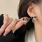 Chic Black Bow Stud Earrings