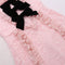 Black Bow Pink Lace Slip Dress