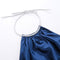 Glossy Blue Satin Halter Dress
