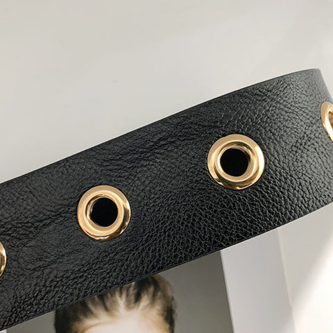 Pin Buckle Macroporous Decorative Belt