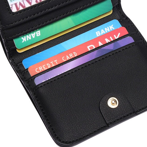 Engraved Letters Solid Color Wallet