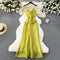 High-end 3d Floral Split Slip Dress