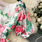 Courtly Puffy Sleeve Floral Dress