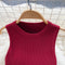 Color Blocking Elastic Knitted Dress