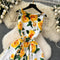 Round Collar Sleeveless Floral Dress