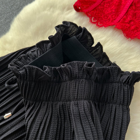 Lace Camisole&Black Trousers 2Pcs
