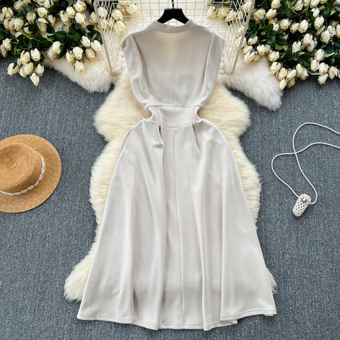 High-end Waist-slimming Sleeveless Dress