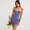 Embroidered Lace Purple Slip Dress