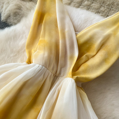 Fairy Tie-dye Layered Slip Dress
