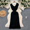 Vintage Slim-fit Fishtail Knitted Dress