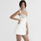 Lace V-neck White Slip Dress