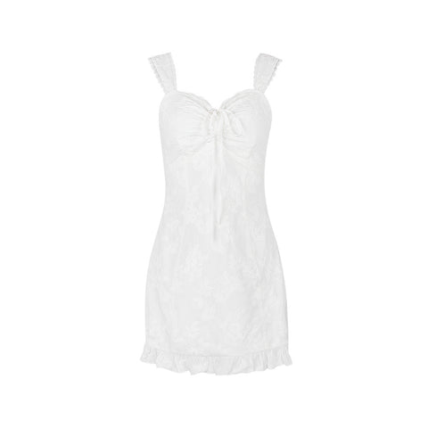Hottie Lace Crochet White Dress