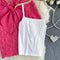 Hollowed Lace Shirt&White Vest 2Pcs