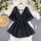Sweetie V-neck Lace Patchwork Dress