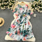 Floral Printed Loose-fit Chiffon Dress