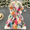 Floral Printed Loose-fit Chiffon Dress