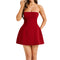 Off-shoulder Solid Color Sleeveless Dress