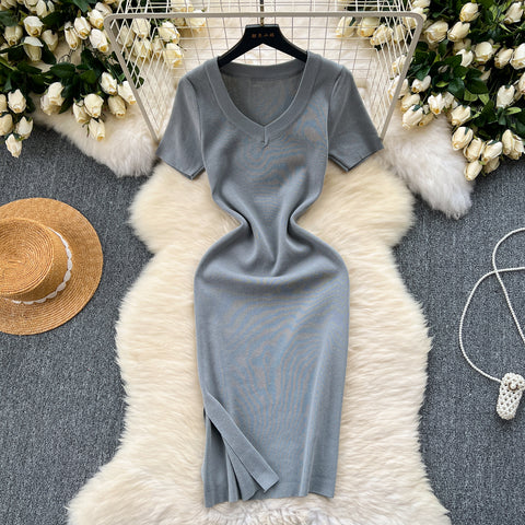 Korean Style Bodycon Knitted Dress