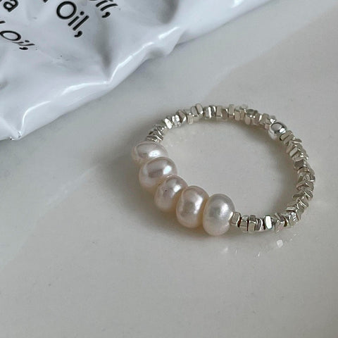 Beaded Pearl Handmade Ring