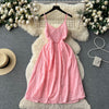 Solid Color Embroidery Slip Dress