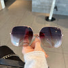Square Transparent Frame Gradient Sunglasses