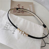 Delicate Patchworked Pearl Thin Belt
