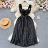 Fairy Sequined Black Slip Dress