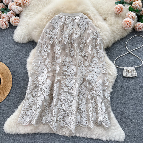 Fairy Embroidery Mesh Half-body Skirt