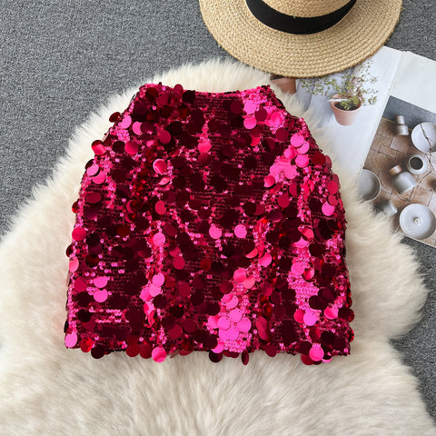 Chic Shiny Sequin Hip-wrapping Skirt