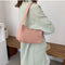Korean Style Solid Color Underarm Bag