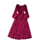 Solid Pleated Chiffon A-line Dress
