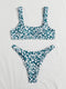 Split Bathing Suit With Speckled Print