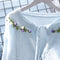 Lace-up Floral Embroidered Collar Cardigan