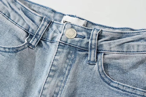 Small Leg Jeans With Heart-shaped Pockets