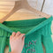 Off-the-shoulder Asymmetry Letter Knitted Sweater