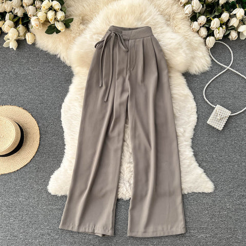 Drawstring Loose Fitting Long Trousers