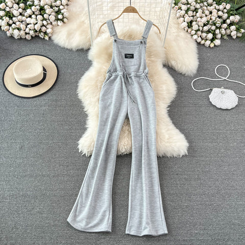 Korean Style Lace-up Casual Jumpsuit