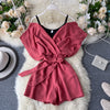 Korean Style Lace-up Romper