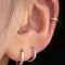 Simple Design Silver Circle Earring Studs